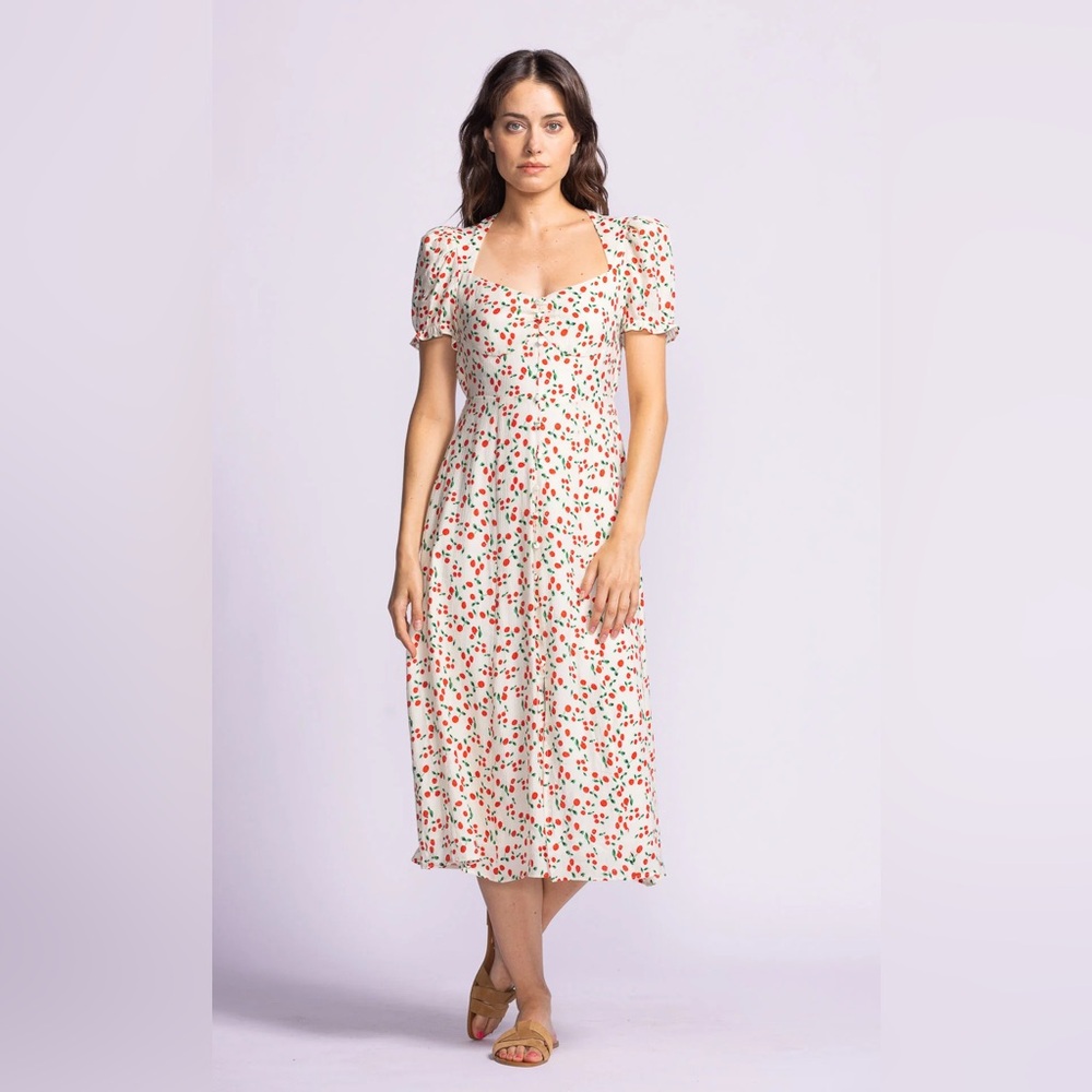 Pink Martini Floral Print Midi Dress BNWOT